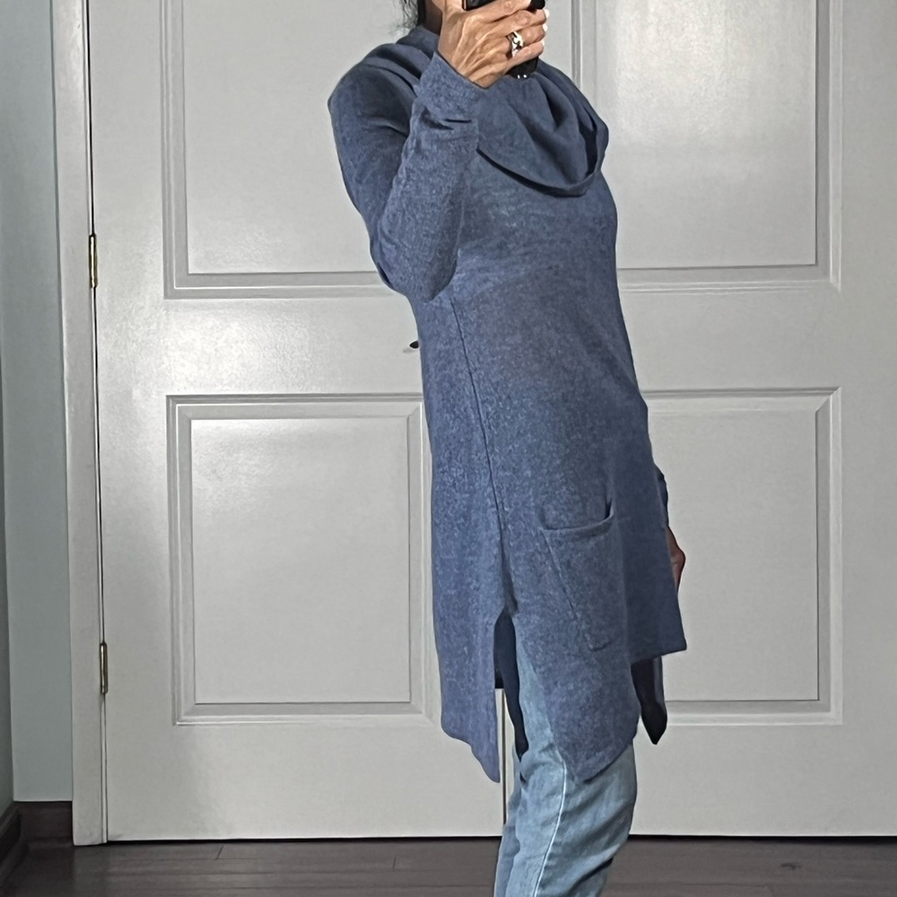 Sala Fifth Avenue 100% cashmere turtle neck hoodie sweater size XS - Picture 4 of 12